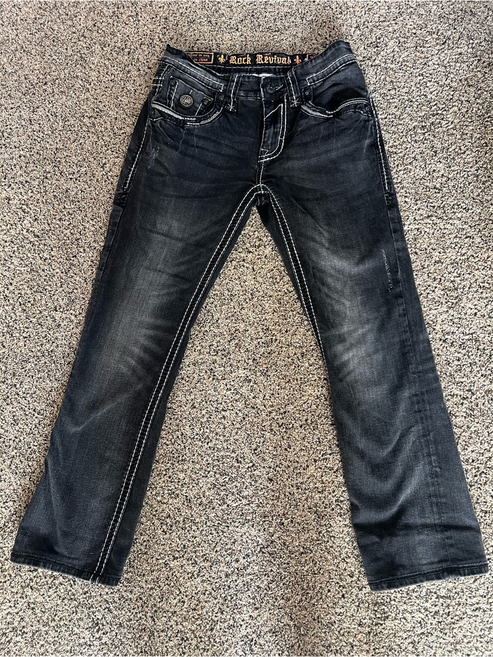 Rock Revival Men's Black Straight Leg SOREN Jeans - 31 x 30